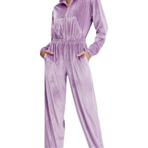 FABLETICS/ WIDE LEG VELOUR JUMPSUIT